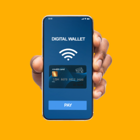 Digital wallet - mustard